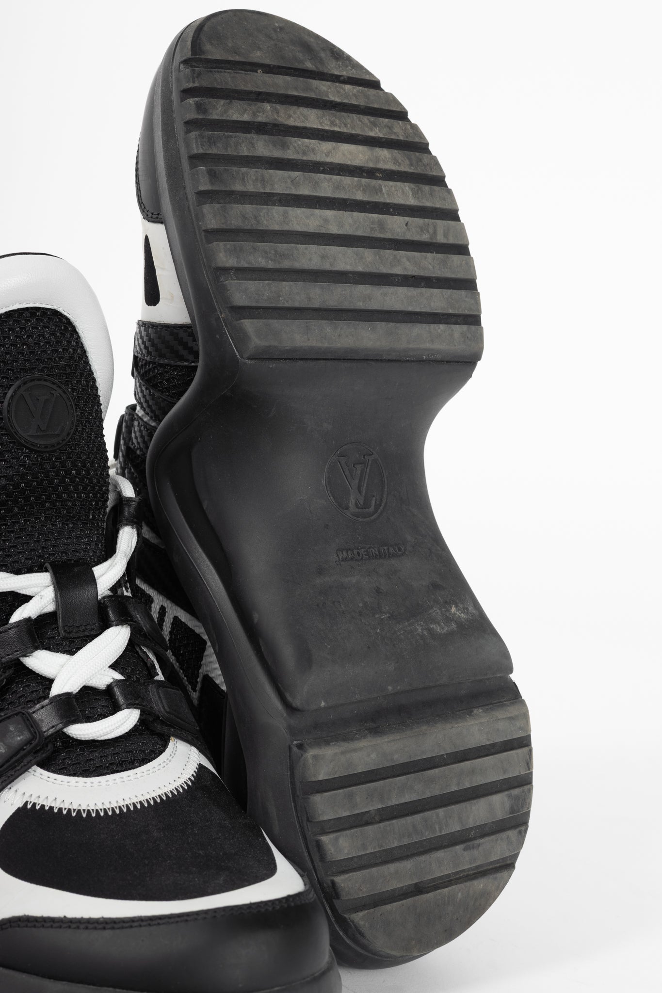 Louis Vuitton Archlight Black & White Chunky Lace-Up Sneakers