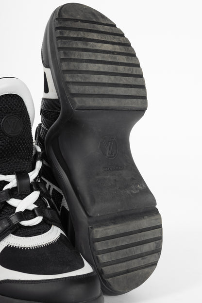 Louis Vuitton Archlight Black & White Chunky Lace-Up Sneakers
