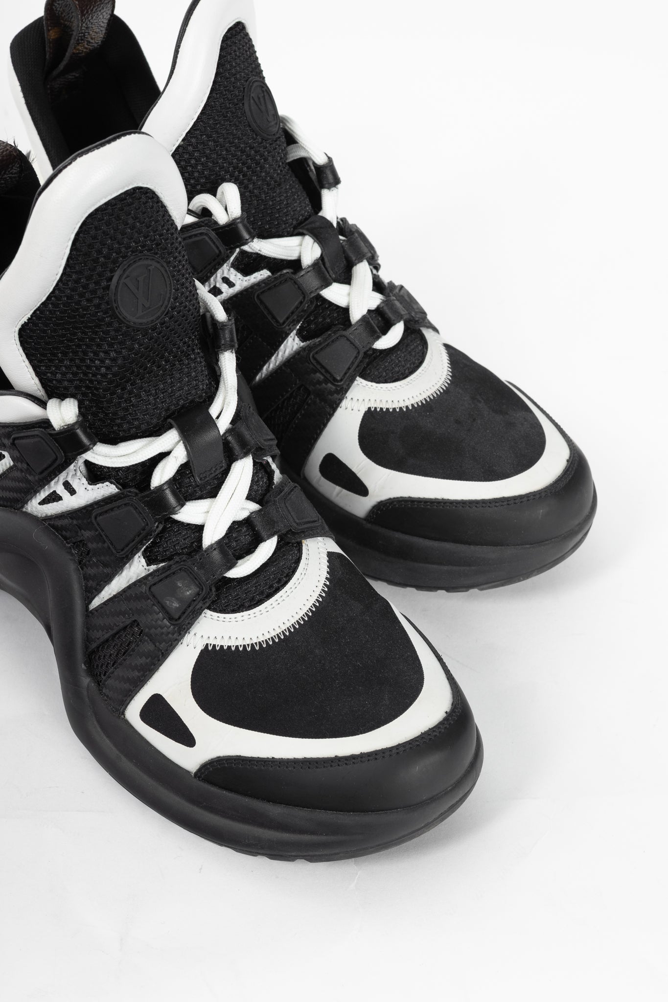 Louis Vuitton Archlight Black & White Chunky Lace-Up Sneakers
