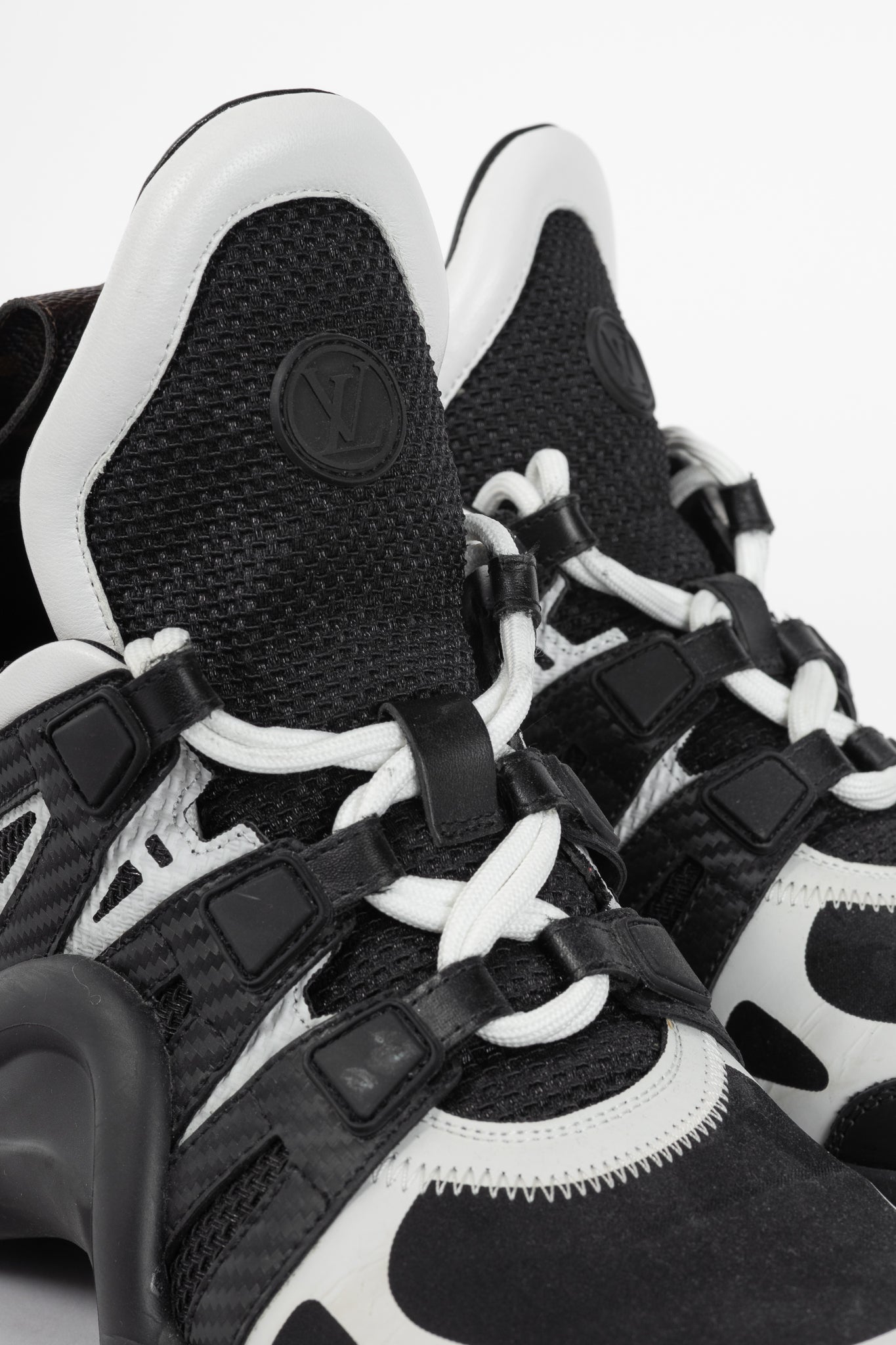 Louis Vuitton Archlight Black & White Chunky Lace-Up Sneakers