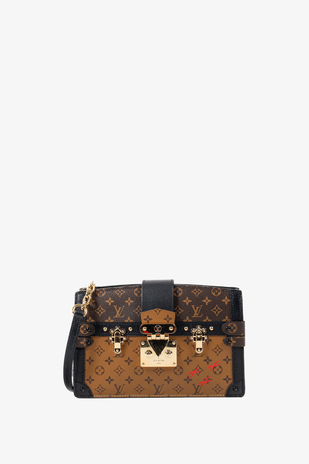 Louis Vuitton Reverse Monogram Canvas Trunk Clutch Bag