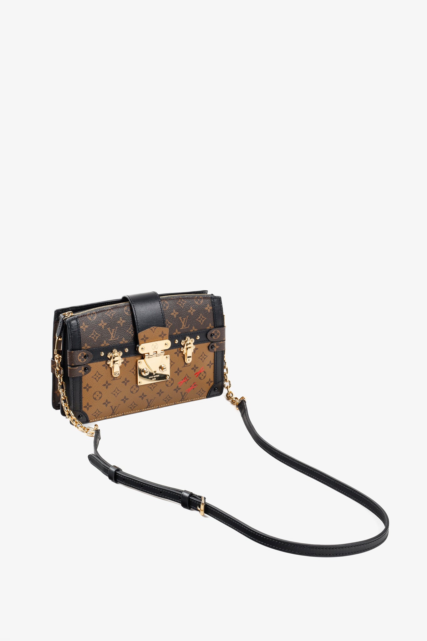 Louis Vuitton Reverse Monogram Canvas Trunk Clutch Bag