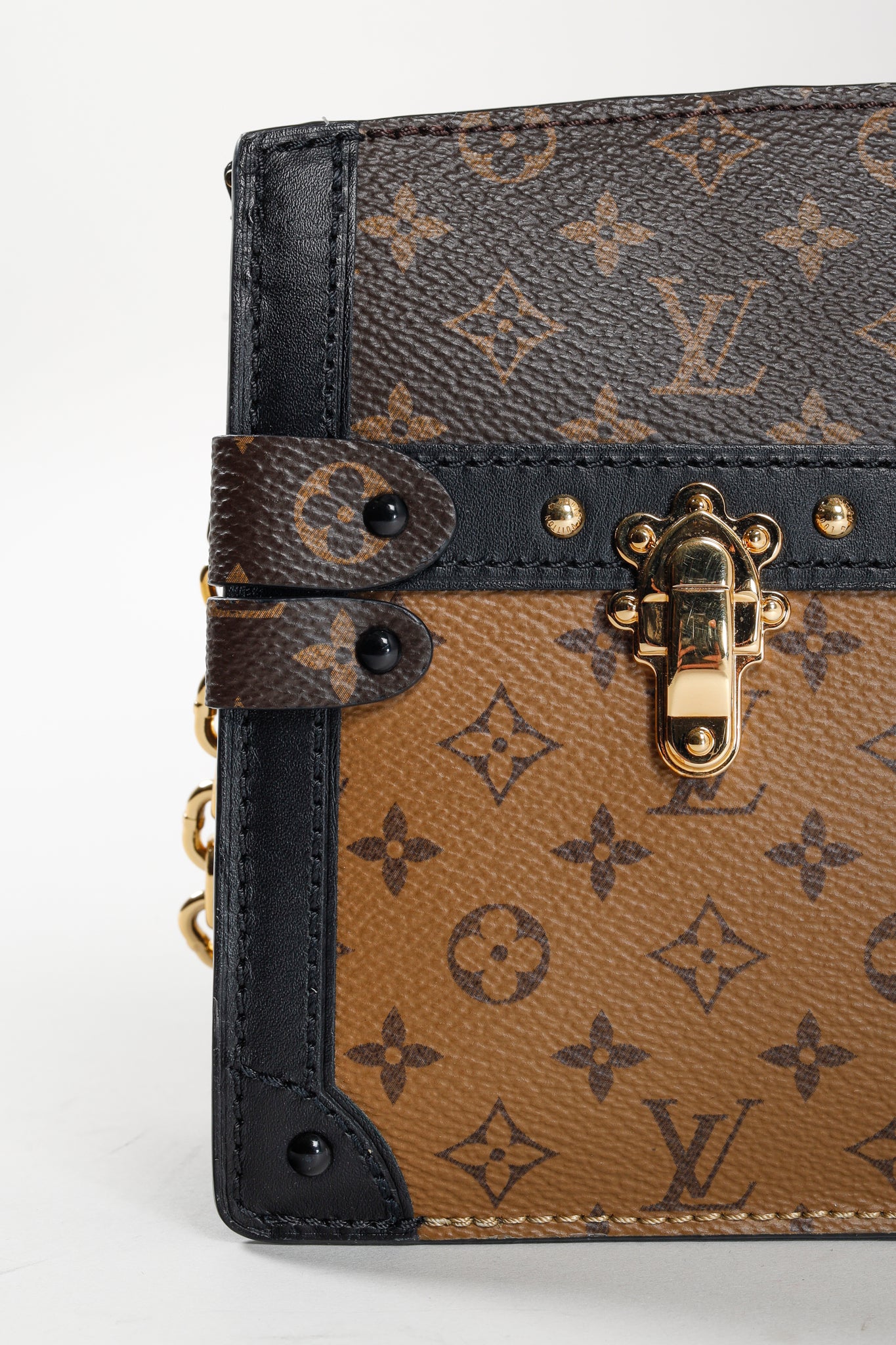 Louis Vuitton Reverse Monogram Canvas Trunk Clutch Bag