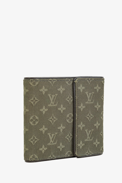 Louis Vuitton Porte-Billets Khaki Monogram Canvas Mini Lin Compact Wallet
