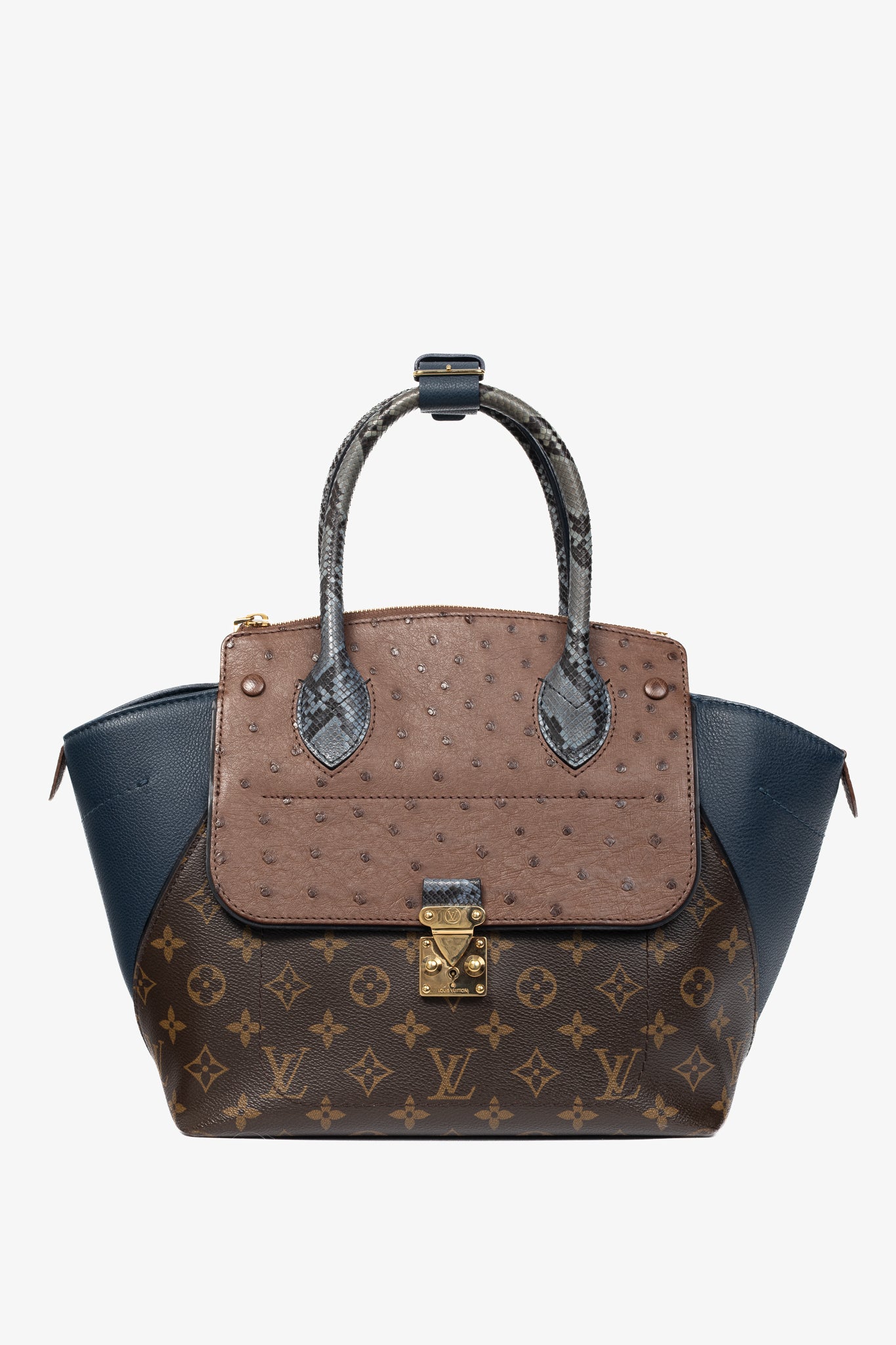 Louis Vuitton Majestueux PM Blue Monogram Exotique Tote