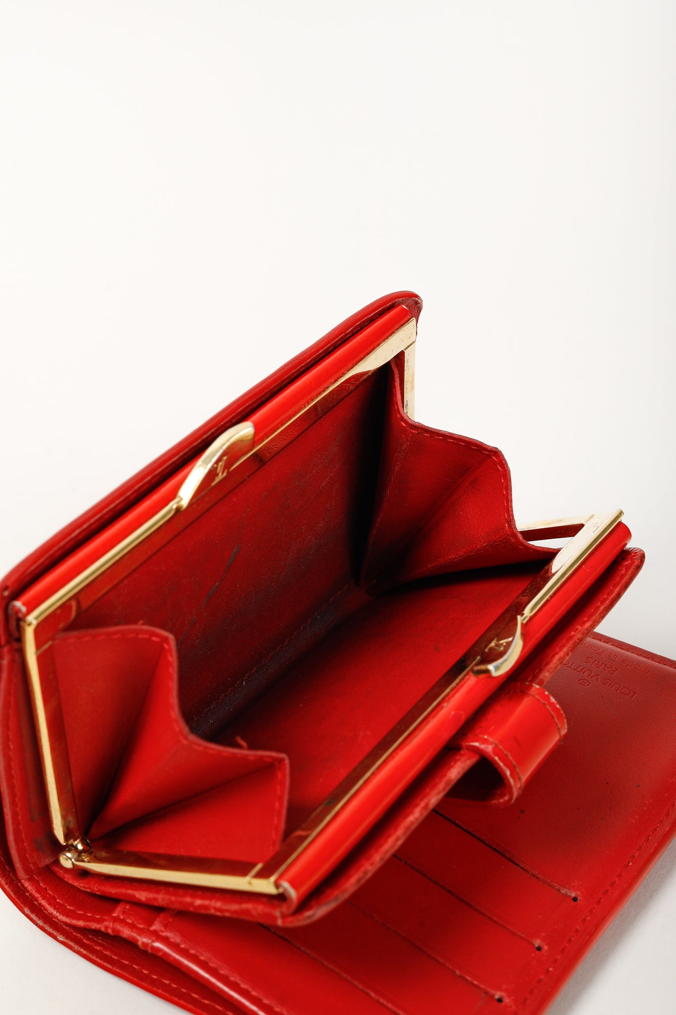 Louis Vuitton Pomme D'Amour Vernis Monogram French Purse Wallet