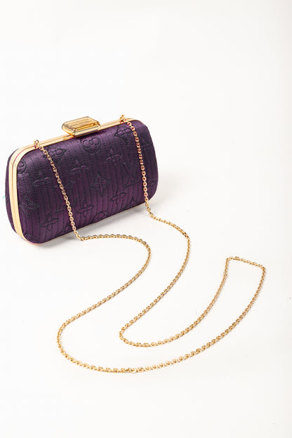 Louis Vuitton Minaudière Plum Monogram Motard Clutch