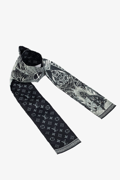 Louis Vuitton LV Buildings Black Art Deco & Monogram Studded Bandeau