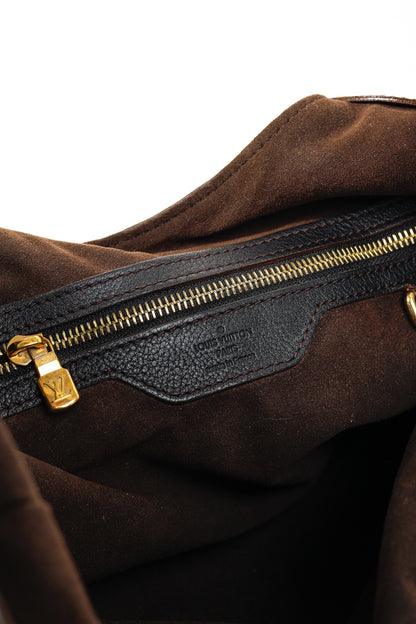 Louis Vuitton Mahina L Black Perforated Monogram Leather Hobo