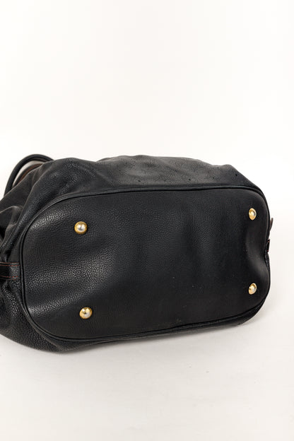 Louis Vuitton Mahina L Black Perforated Monogram Leather Hobo