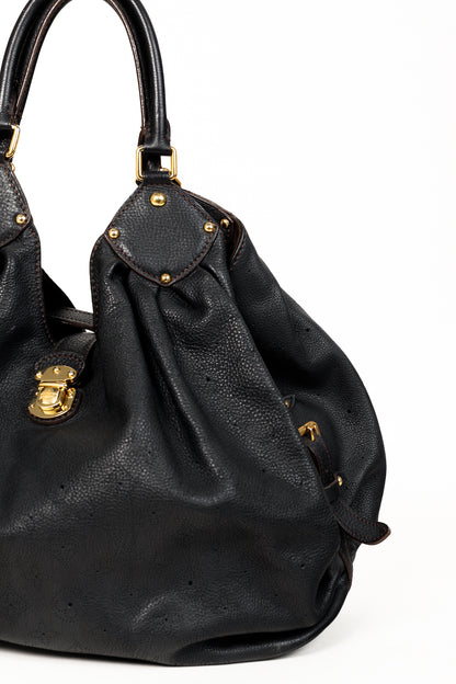Louis Vuitton Mahina L Black Perforated Monogram Leather Hobo