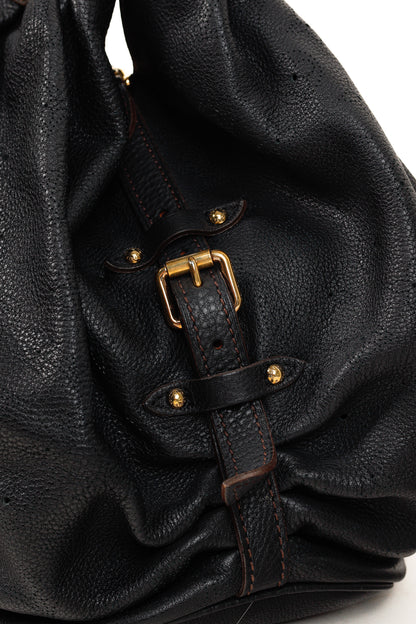 Louis Vuitton Mahina L Black Perforated Monogram Leather Hobo