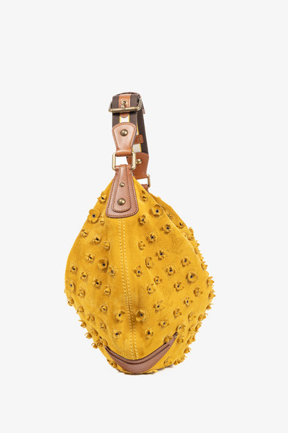Louis Vuitton Onatah Fleurs GM Mais Suede Hobo Bag