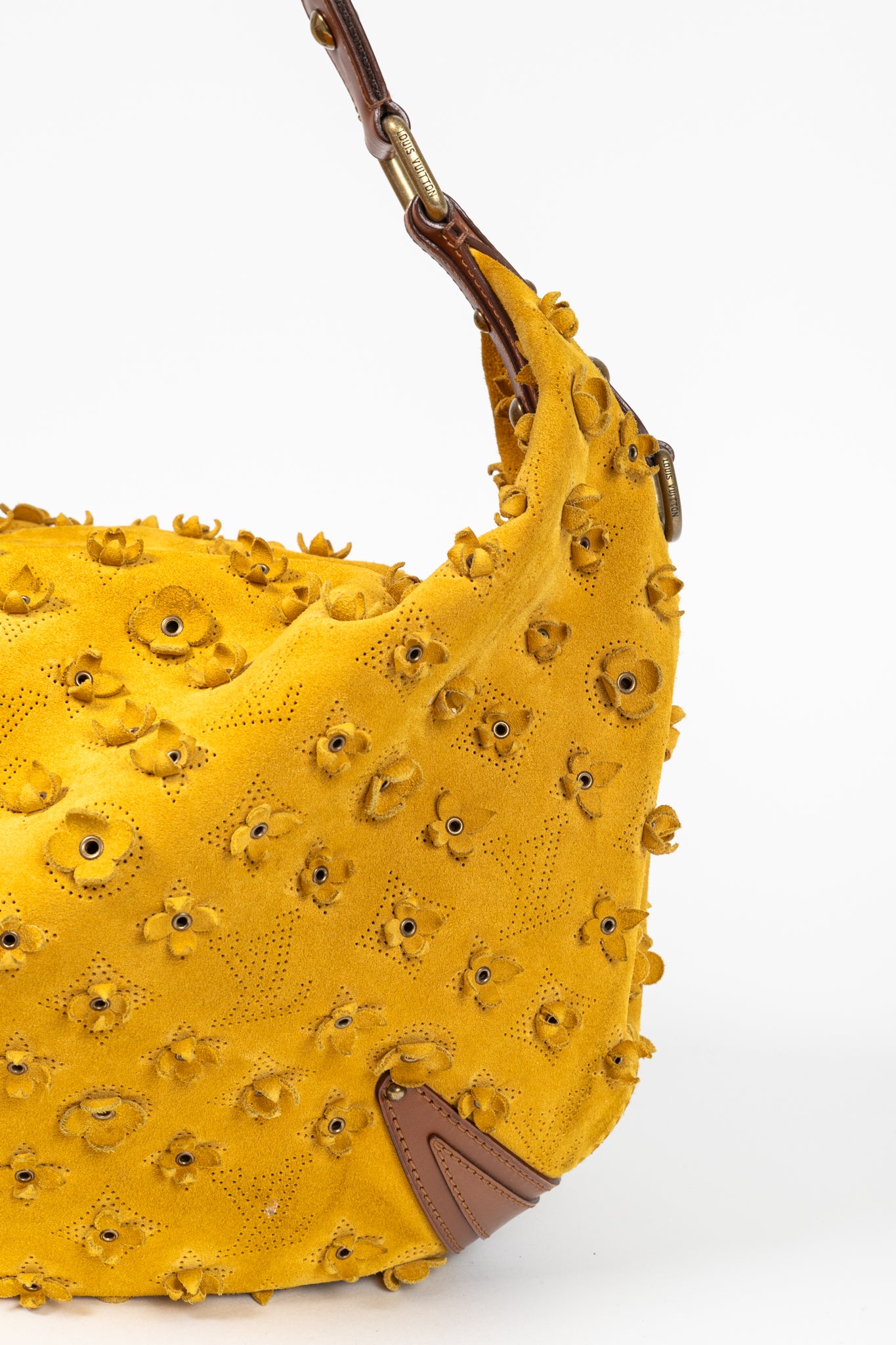 Louis Vuitton Onatah Fleurs GM Mais Suede Hobo Bag