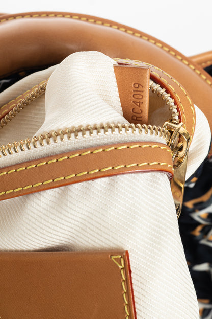 Louis Vuitton Cruise 2010 Bulles MM Navy Nylon Monogram Rope-Tassel Hobo Bag