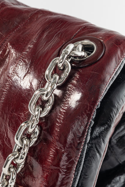 Louis Vuitton SS/15 Runway Cloud Clutch GM Burgundy Eelskin Foldover Bag