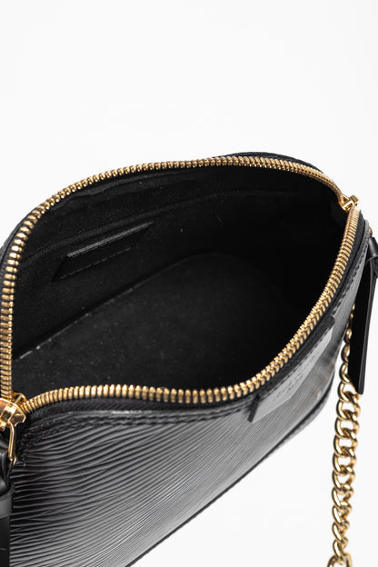Louis Vuitton Alma Mini Noir Epi Chain-Strap Shoulder Bag