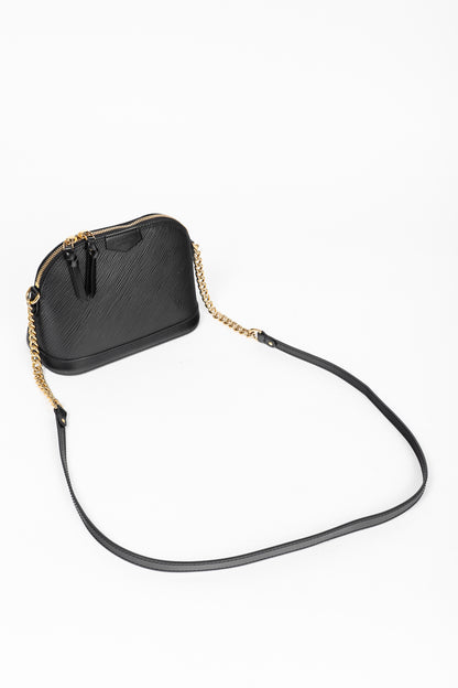 Louis Vuitton Alma Mini Noir Epi Chain-Strap Shoulder Bag