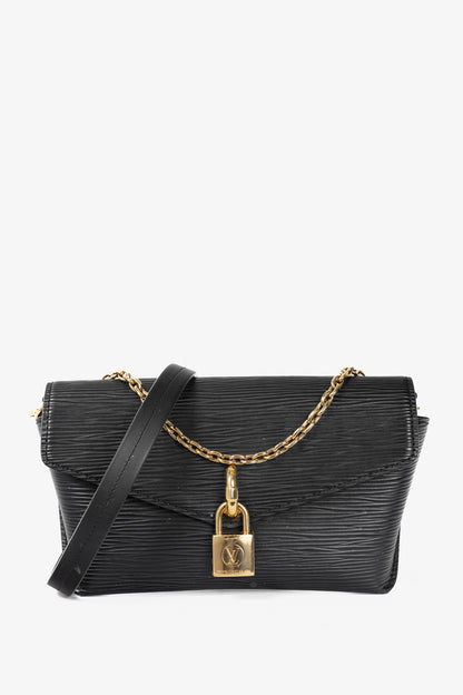 Louis Vuitton Padlock on Strap Black Epi Crossbody Belt Bag
