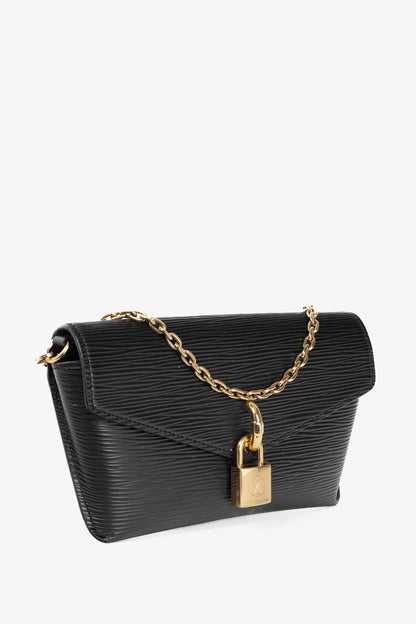 Louis Vuitton Padlock on Strap Black Epi Crossbody Belt Bag
