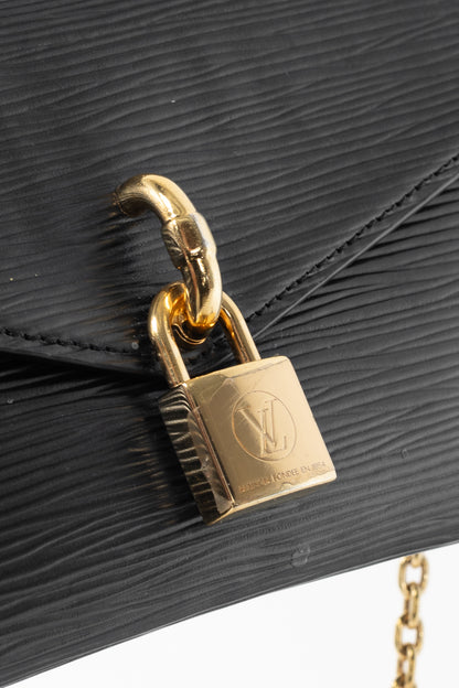 Louis Vuitton Padlock on Strap Black Epi Crossbody Belt Bag