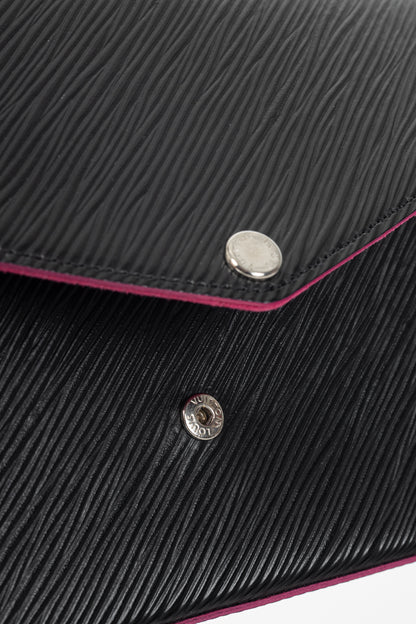 Louis Vuitton Felicie Noir & Fuchsia Epi Leather Pochette