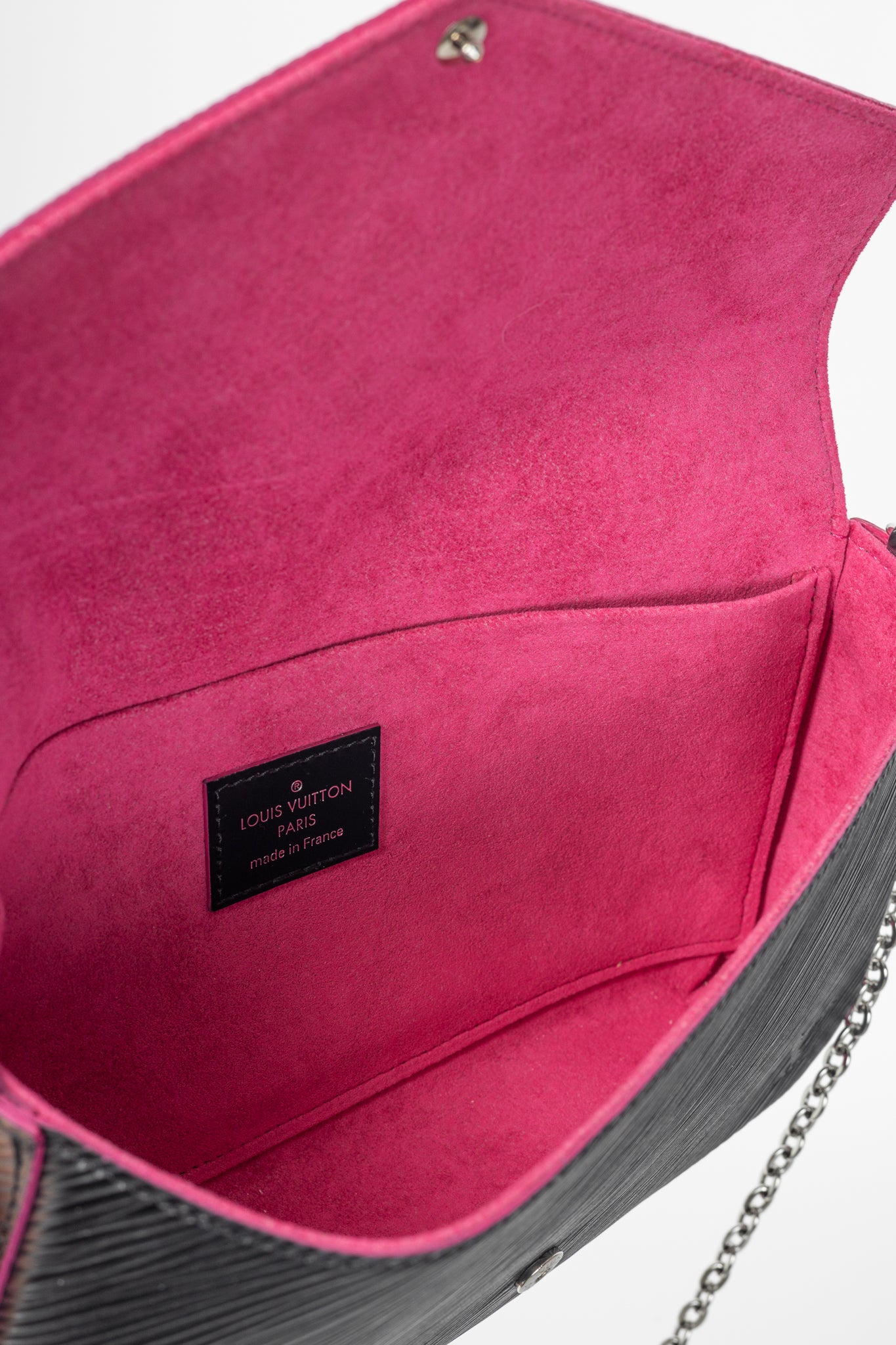 Louis Vuitton Felicie Noir & Fuchsia Epi Leather Pochette