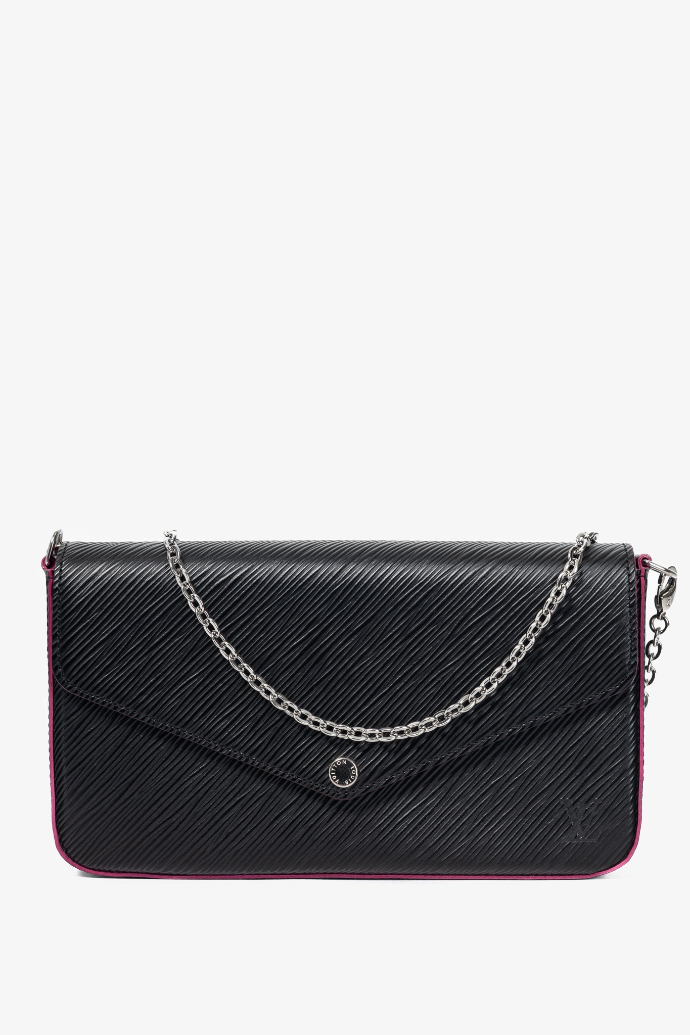 Louis Vuitton Felicie Noir & Fuchsia Epi Leather Pochette