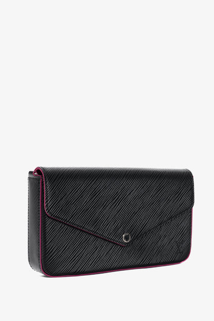Louis Vuitton Felicie Noir & Fuchsia Epi Leather Pochette