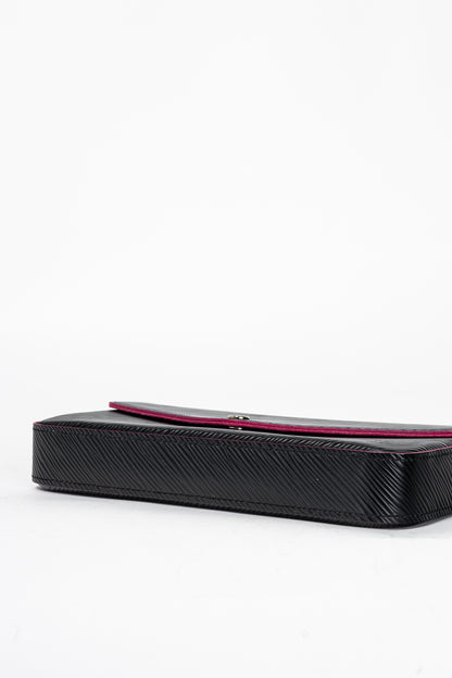 Louis Vuitton Felicie Noir & Fuchsia Epi Leather Pochette