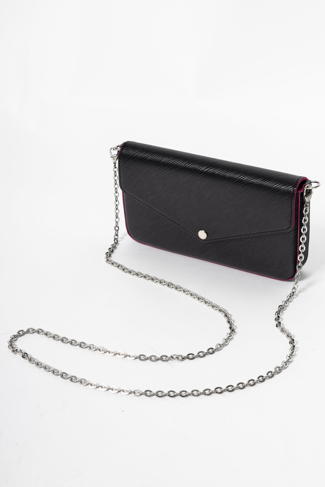 Louis Vuitton Felicie Noir & Fuchsia Epi Leather Pochette
