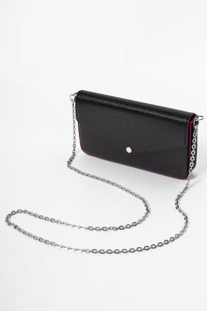 Louis Vuitton Felicie Noir & Fuchsia Epi Leather Pochette