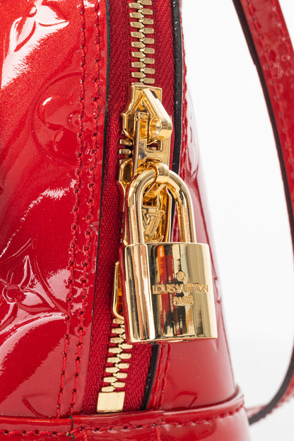 Louis Vuitton Alma BB Cerise Monogram Vernis Tote