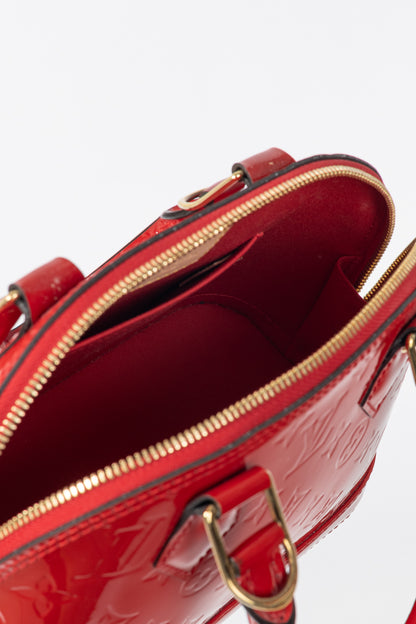Louis Vuitton Alma BB Cerise Monogram Vernis Tote