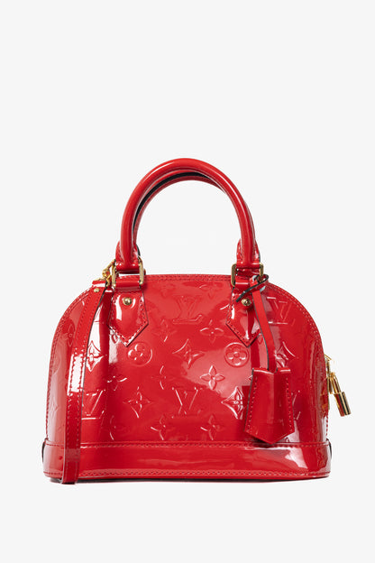 Louis Vuitton Alma BB Cerise Monogram Vernis Tote