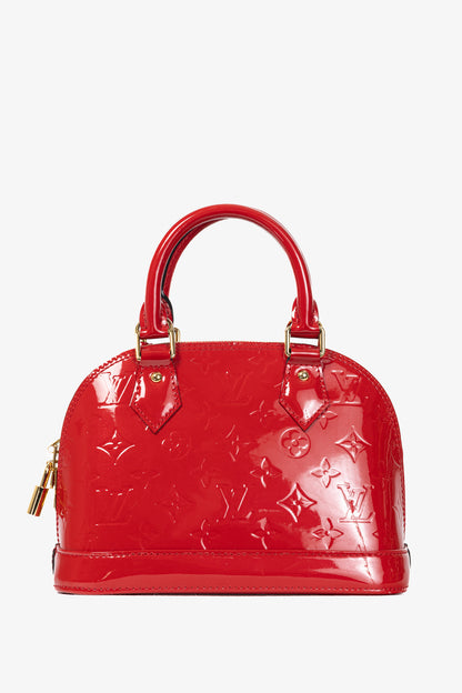 Louis Vuitton Alma BB Cerise Monogram Vernis Tote