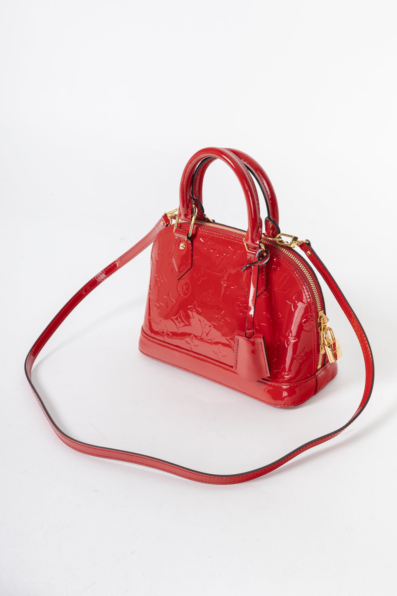 Louis Vuitton Alma BB Cerise Monogram Vernis Tote