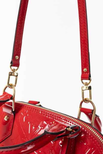 Louis Vuitton Alma BB Cerise Monogram Vernis Tote