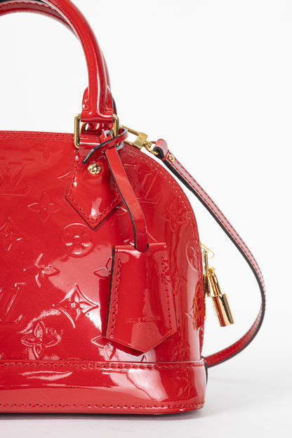Louis Vuitton Alma BB Cerise Monogram Vernis Tote