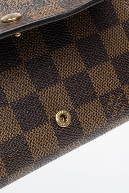 Louis Vuitton Tresor Damier Ebene Canvas Porte-Monnaie Billets Wallet