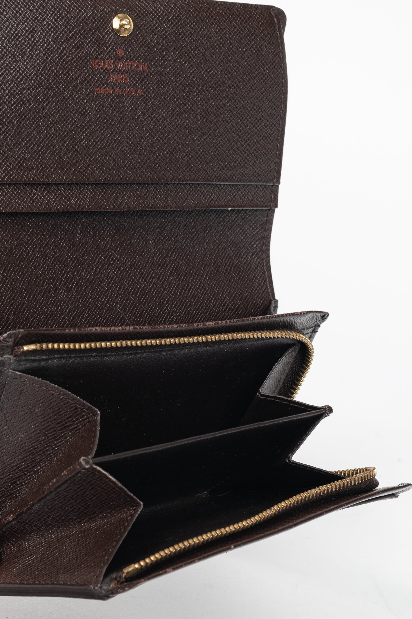 Louis Vuitton Tresor Damier Ebene Canvas Porte-Monnaie Billets Wallet