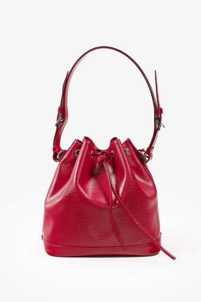 Louis Vuitton Wine Red Epi Leather Petit Noe Bag