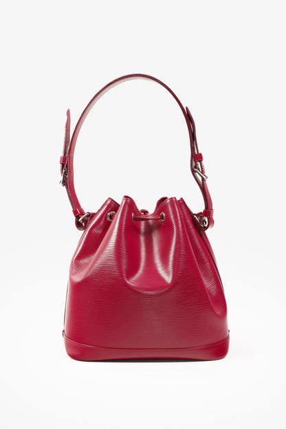 Louis Vuitton Wine Red Epi Leather Petit Noe Bag