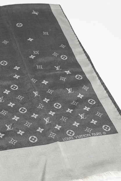 Louis Vuitton Capri Grey Silk Monogram Stole