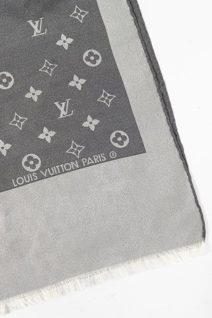 Louis Vuitton Capri Grey Silk Monogram Stole