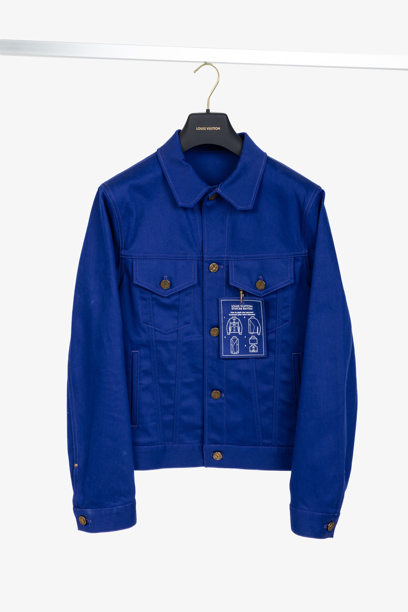 Louis Vuitton Staples Edition DNA Denim Cobalt Blue Jacket