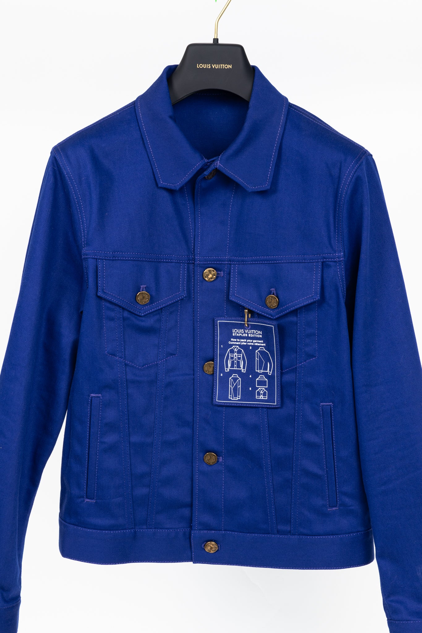 Louis Vuitton Staples Edition DNA Denim Cobalt Blue Jacket