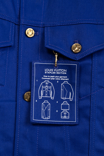 Louis Vuitton Staples Edition DNA Denim Cobalt Blue Jacket