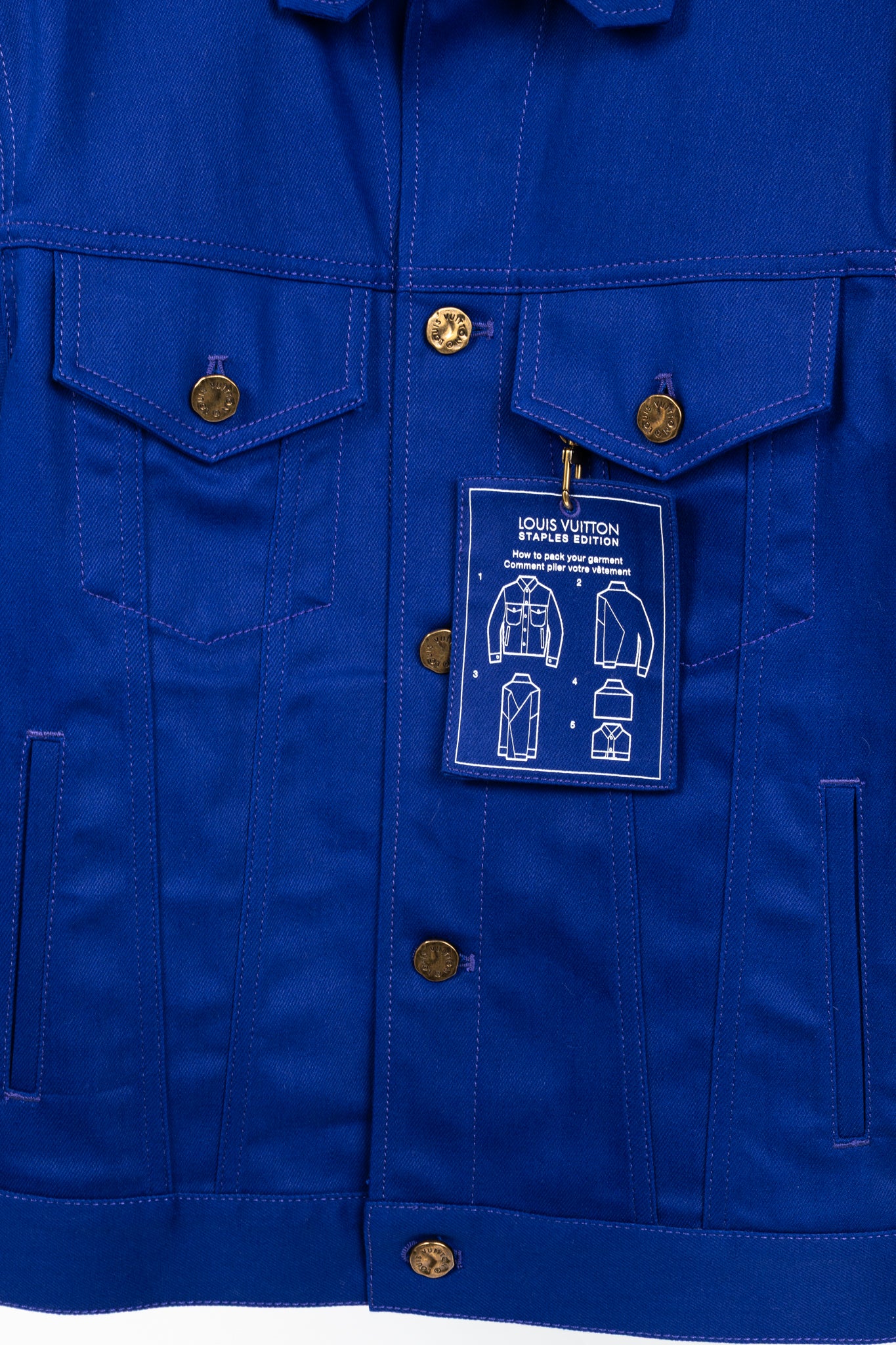 Louis Vuitton Staples Edition DNA Denim Cobalt Blue Jacket