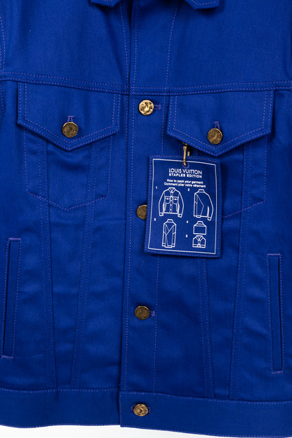 Louis Vuitton Staples Edition DNA Denim Cobalt Blue Jacket